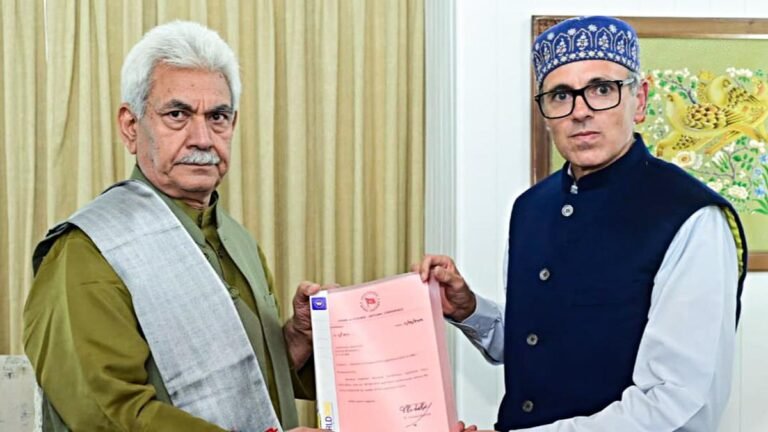 “LG Manoj Sinha Assigns Portfolios to Newly Appointed Ministers in Omar Abdullah-Led Cabinet”