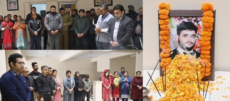 DIPR Jammu pays floral tributes to Late Mukesh Singh Chib