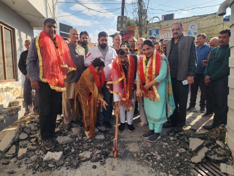 BJP committed to nation-building through inclusivity: Arvind Starts development work at Ravi Dass Lane, Ward No 29 Jammu