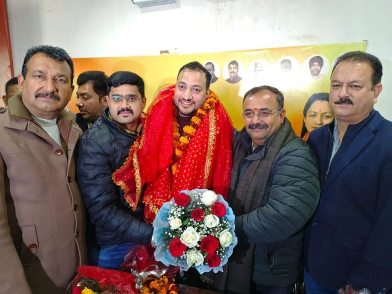 Nitish Mahajan Elected as President of BJP Trikuta Nagar Mandal Vows to Strengthen Party Base with Dedication