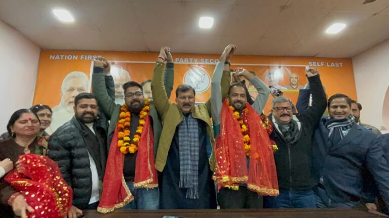 Arvind Gupta Congratulates Newly Appointed Mandal Presidents of Talab Tillo and Rehari Bakshi Nagar