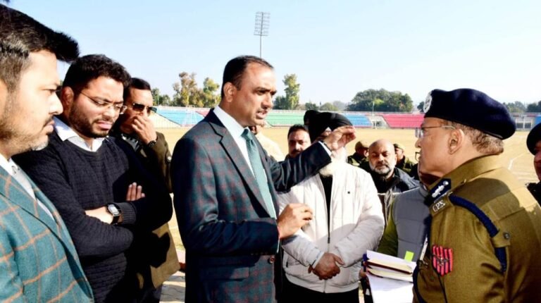 Div Com, ADGP Jammu Review Arrangements for Republic Day 2025 Celebrations at MA Stadium