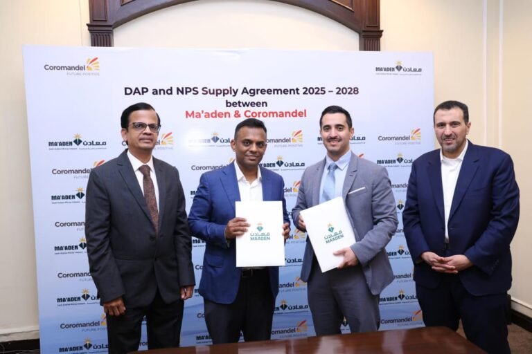 Coromandel International and Saudi Mining Company Ma’aden Sign MoU to Partner for Phosphatic Fertiliser