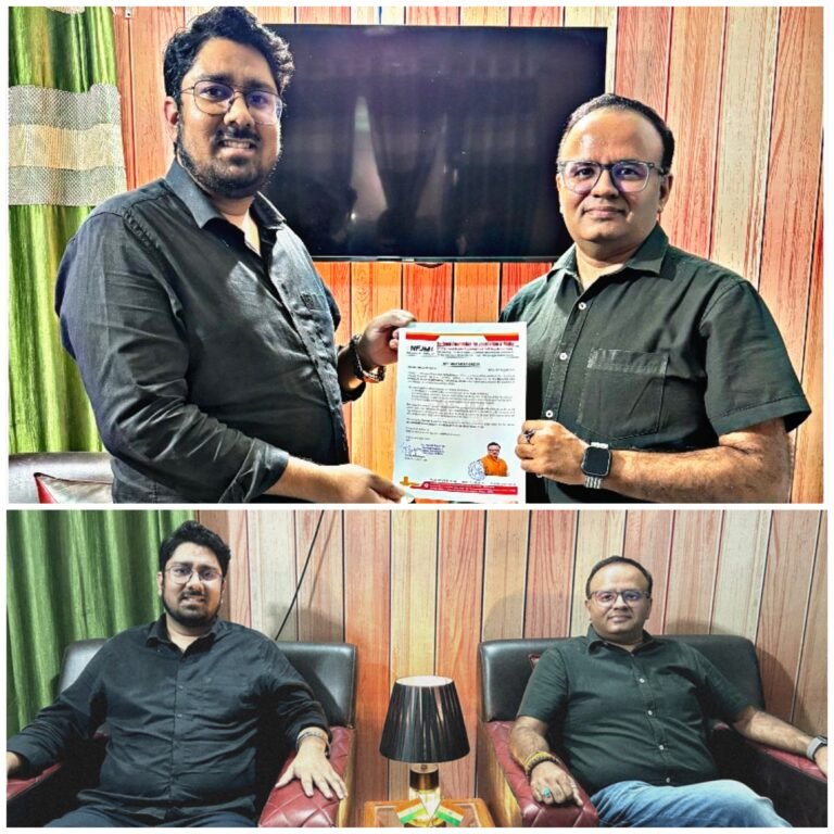 Puneet Arora, new National Vice President of NFJM