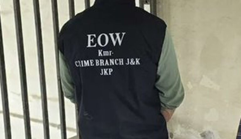 Crime Branch Kashmir officers conducting house searches
