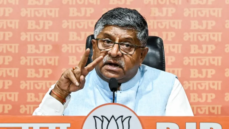 BJP's Ravi Shankar Prasad addressing allegations against Rahul Gandhi.