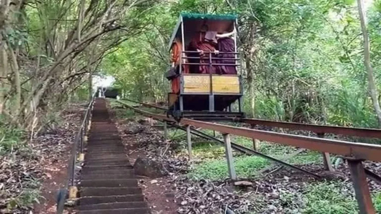 Buddhist Monks at Na Uyana Aranya Senasanaya in Sri Lanka