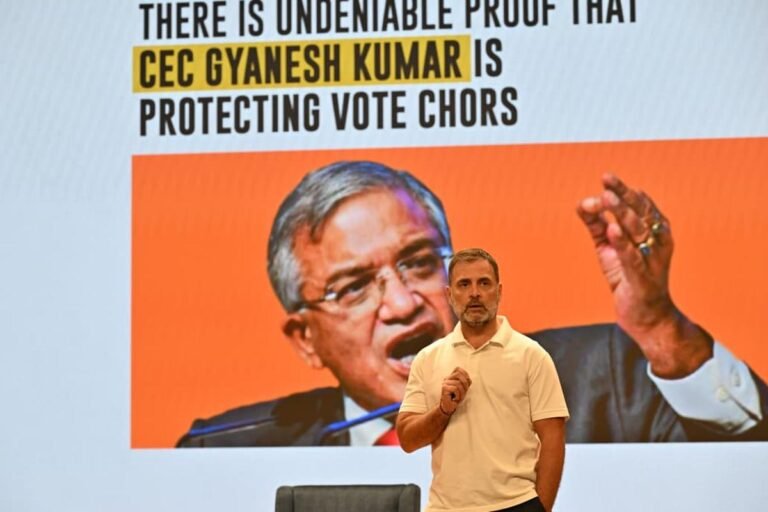 CEC Gyanesh Kumar Protecting “Vote Chors’, Destroyers Of Democracy: Rahul Gandhi