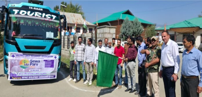 DC Kupwara flags off beneficiaries for sheep breeding training visit