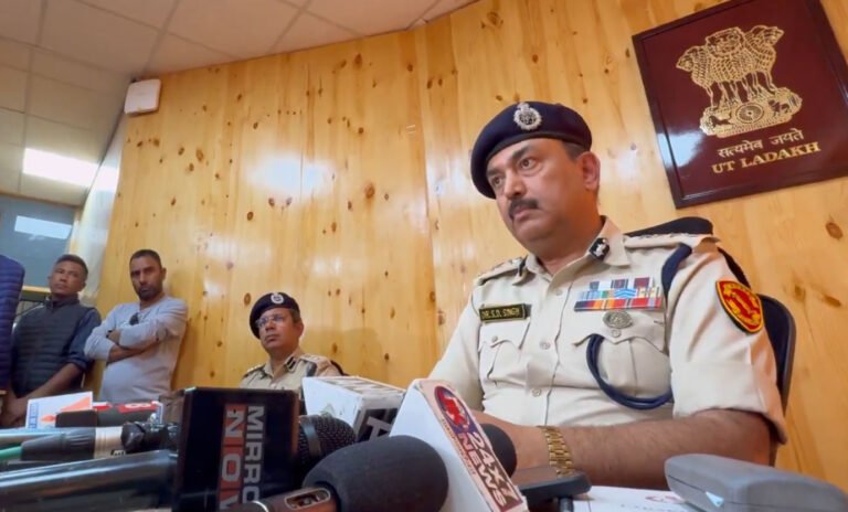 Sonam Wangchuk being interviewed during a protest