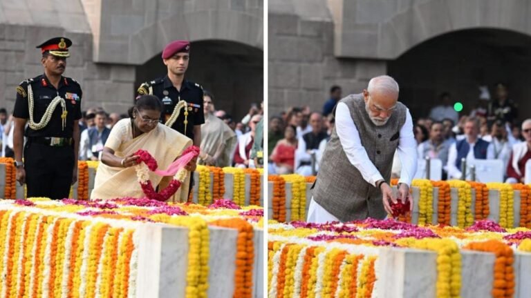 President Murmu, PM Modi Pay Homage To Gandhi, Shastri On Birth Anniversary