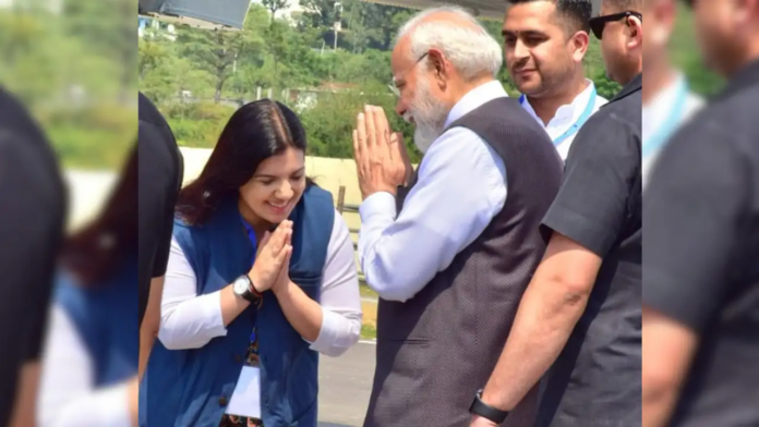 BJP candidate Devyani Rana at Nagrota by-election counting center