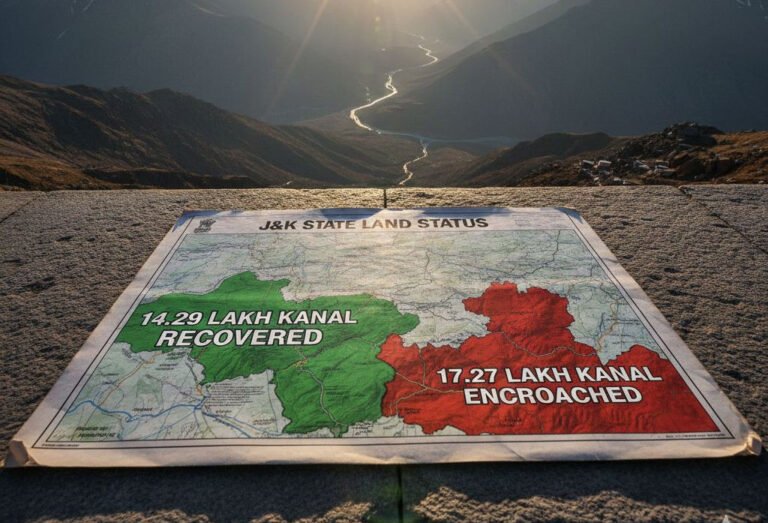 Over 17.27 Lakh Kanals of State Land Encroached in J&K; 14.29 Lakh Kanals Retrieved So Far
