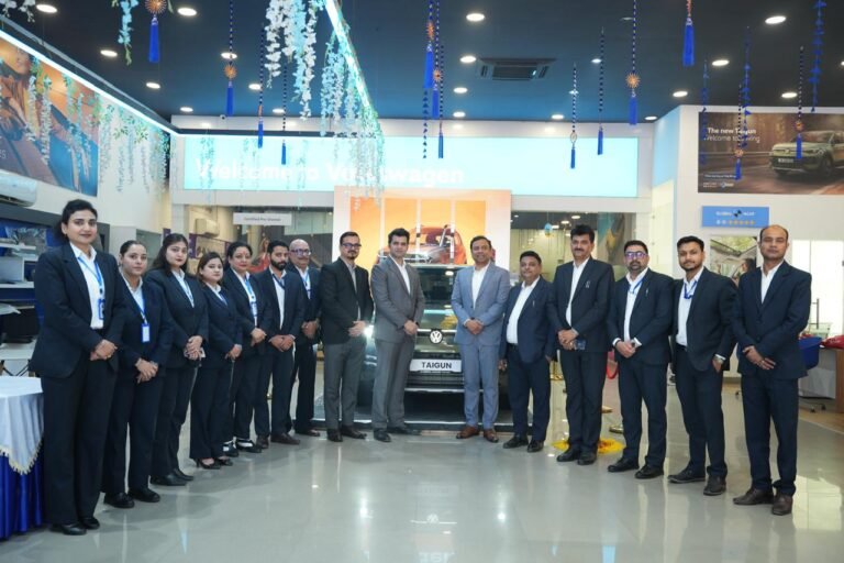 New Taigun unrevealed at Volkswagen Jammu by Brand Director Mr. Nitin Kohli & Mr. Atul Abrol ( Director WOC automobiles Pvt Ltd)